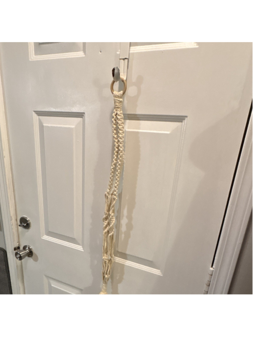 Macramé Cotton Plant Hanger Beige Rope for Indoor Outdoor Plants Pots